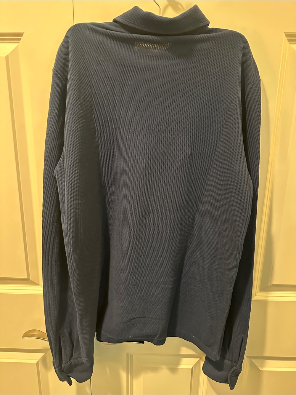 Loro Piana Dark Navy Long-Sleeve Polo Shirt - Picture 14 of 14
